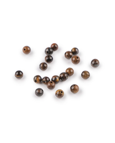 Tigrie oko, minerálne koráliky Ø4 mm - 20 ks | Mimib