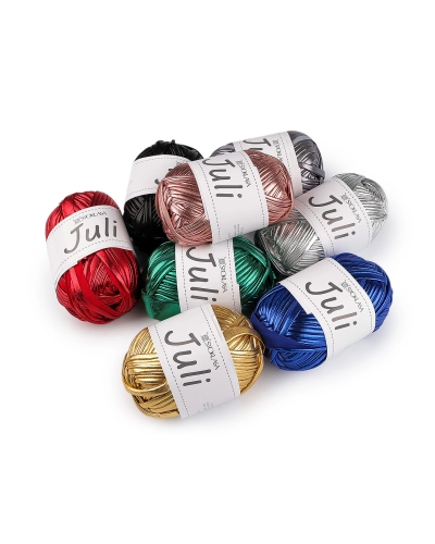 Pletacia priadza Juli metalická 100 g - 1 ks | Mimib