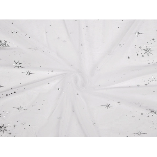 Tyl odevný / dekoračný so vzorom po oboch stranách - 1 m | Mimib