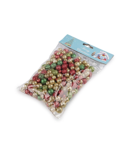 Polystyrénové guličky s glitrami mix 3 veľkostí - 1 sáčok | Mimib