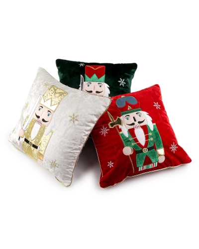 Vianočná zamatová obliečka na vankúš luskáčik 43x43 cm - 1 ks | Mimib