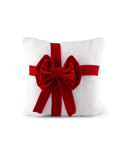 Vianočná plyšová obliečka na vankúš s mašľou 40x40 cm - 1 ks | Mimib