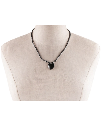 Náhrdelník hematitový srdce, krížik - 1 ks | Mimib