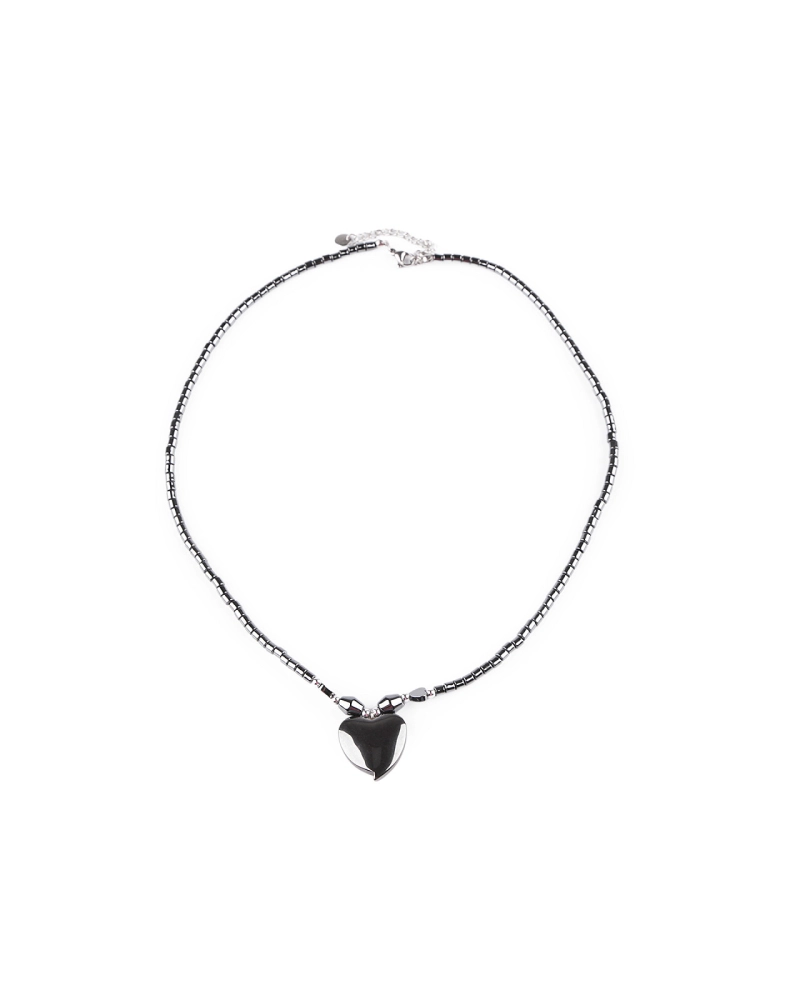 Náhrdelník hematitový srdce, krížik - 1 ks | Mimib