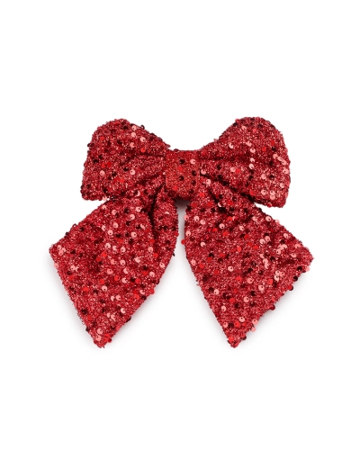 Vianočná mašľa s flitrami 21x24 cm - 1 ks | Mimib