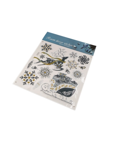 Vianočné samolepky plastické 3D na okná a dvere - 1 kar. | Mimib