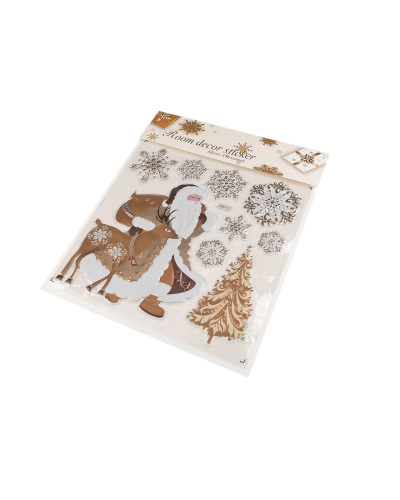 Vianočné samolepky plastické 3D na okná a dvere - 1 kar. | Mimib