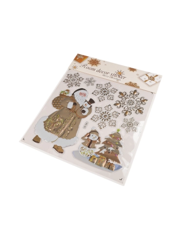 Vianočné samolepky plastické 3D na okná a dvere - 1 kar. | Mimib