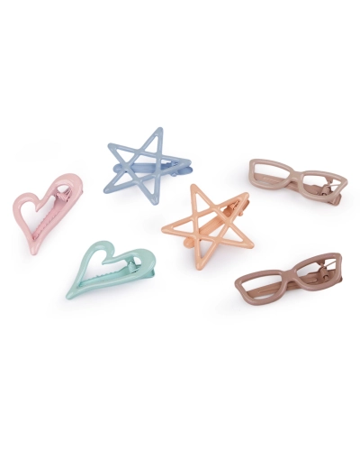 Kovové sponky do vlasov srdce, hviezdy, okuliare - 2 ks | Mimib