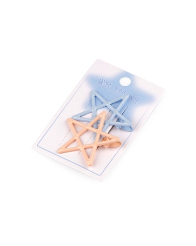 Kovové sponky do vlasov srdce, hviezdy, okuliare - 2 ks | Mimib