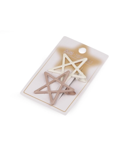 Kovové sponky do vlasov srdce, hviezdy, okuliare - 2 ks | Mimib