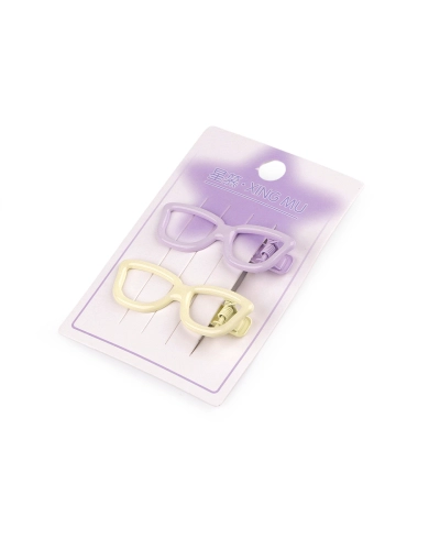 Kovové sponky do vlasov srdce, hviezdy, okuliare - 2 ks | Mimib