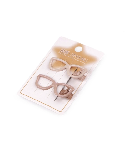 Kovové sponky do vlasov srdce, hviezdy, okuliare - 2 ks | Mimib