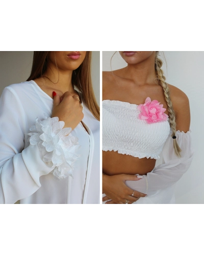 Volán na zdobenie odevov a tvorenie kvetov šírka 80 mm - 1 m | Mimib