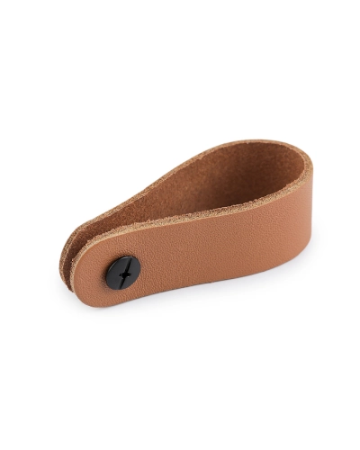 Kožené pútko / úchytka / madlo so skrutkovacím nitom 2x7 cm - 1 ks | Mimib
