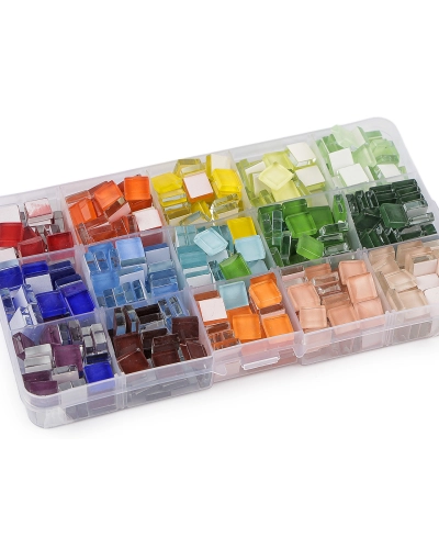 Mozaikové kamienky sklenené v boxe - 1 ks | Mimib
