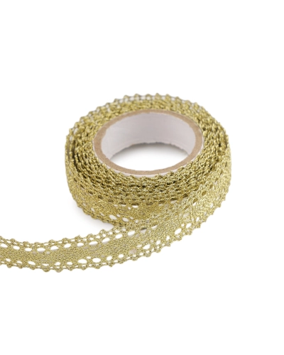 Samolepiaca čipka šírka 15 mm metalická - 1 ks | Mimib