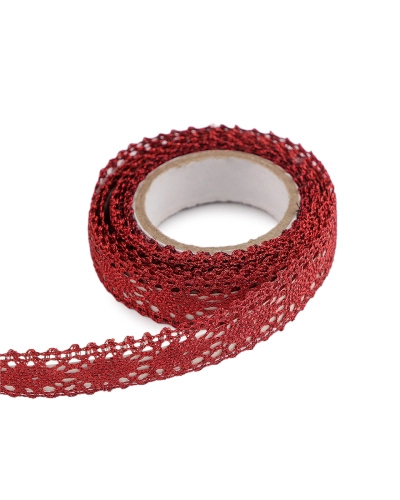 Samolepiaca čipka šírka 15 mm metalická - 1 ks | Mimib