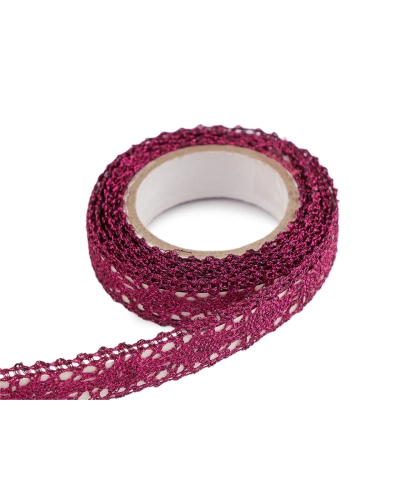 Samolepiaca čipka šírka 15 mm metalická - 1 ks | Mimib