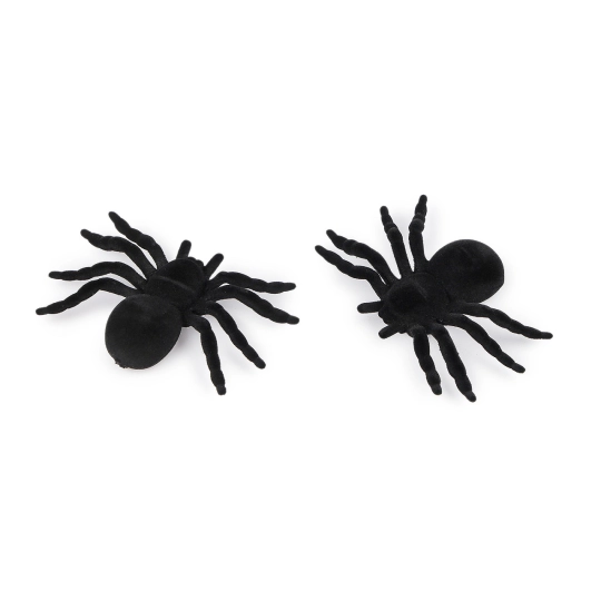 Zamatový pavúk Halloween - 4 ks | Mimib