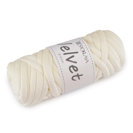 Priadza Marshmallow hrubá Velvet Ø10 mm 500 g - 1 ks | Mimib