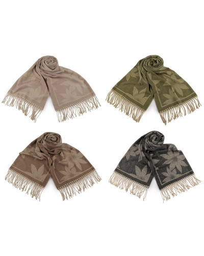 Zimný šál / pléd so strapcami 70x185 cm - 1 ks | Mimib