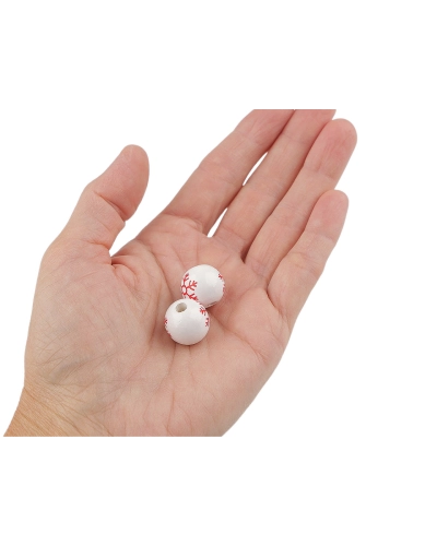 Drevené korálky vločka Ø16 mm - 5 ks | Mimib