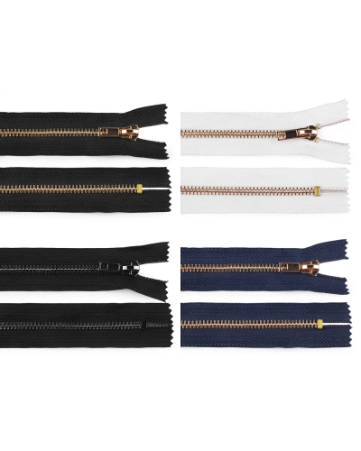 Kovový zips No 5 dĺžka 10 cm (jeansový) - 1 ks | Mimib