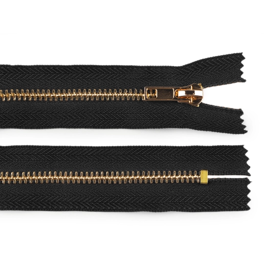 Kovový zips No 5 dĺžka 10 cm (jeansový) - 1 ks | Mimib