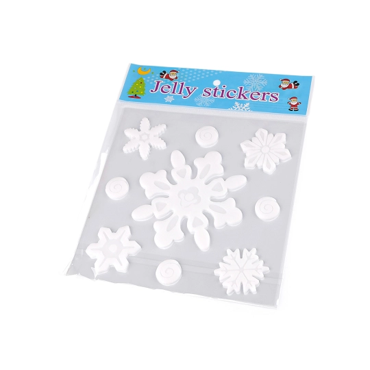 Vianočné samolepiace gélové vločky - 1 kar. | Mimib