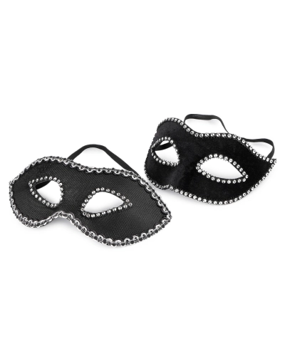 Karnevalová maska - škraboška s kamienkami - 1 ks | Mimib