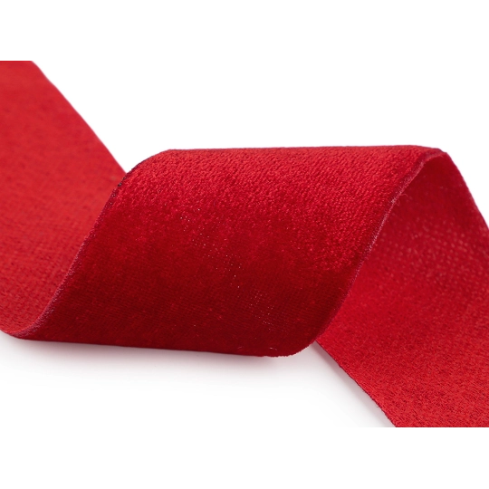 Zamatová stuha na cievke vo vianočných farbách šírka 50 mm, návin 2,7 m - 1 ks | Mimib