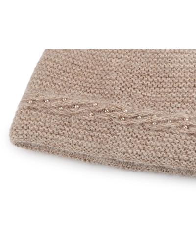 Dámska zimná čiapka s perlami - 1 ks | Mimib