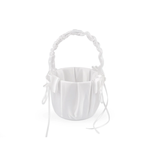 Svadobný saténový košíček pre družičky - 1 ks | Mimib