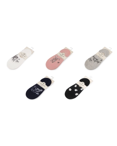 Dámske / dievčenské bavlnené ponožky do tenisiek - 1 pár | Mimib