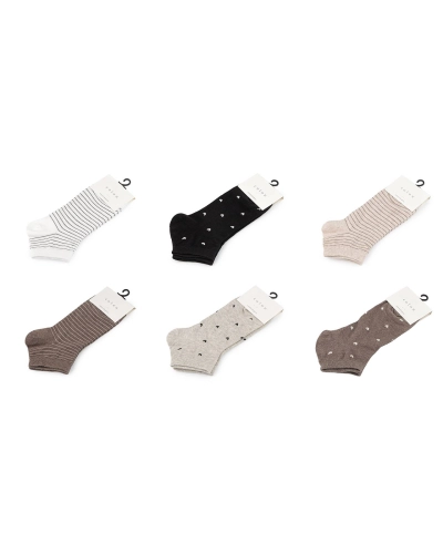 Dámske / dievčenské bavlnené ponožky členkové - 1 pár | Mimib