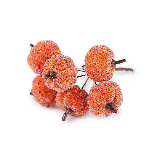 Umelé tekvice v ľade, na drôtiku - 6 ks | Mimib