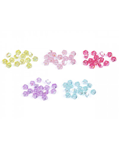 Plastové korálky s veľkým prievlakom diaman s AB efektom 8x13 mm|Mimib