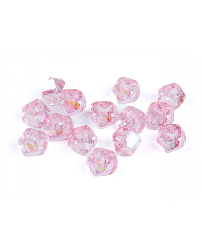 Plastové korálky s veľkým prievlakom diaman s AB efektom 8x13 mm|Mimib