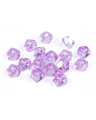 Plastové korálky s veľkým prievlakom diaman s AB efektom 8x13 mm|Mimib