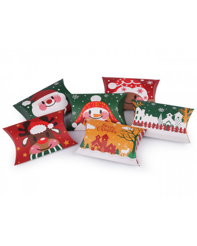 Vianočná darčeková krabička sob, Mikuláš, snehuliak| Mimib