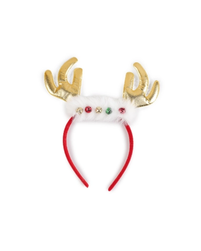 Čelenka do vlasov sob s rolničkami, vianočná / párty - 1 ks | Mimib