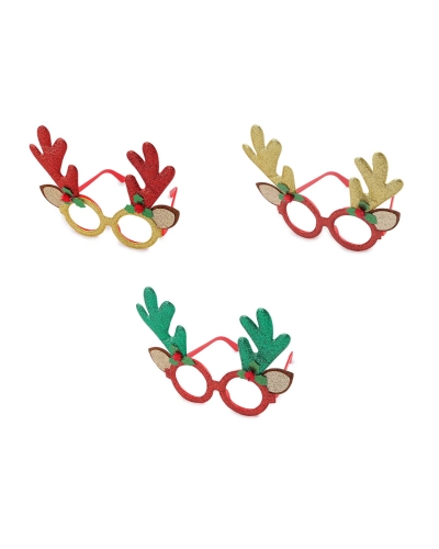 Vianočné párty / karnevalové okuliare sob - 1 ks | Mimib