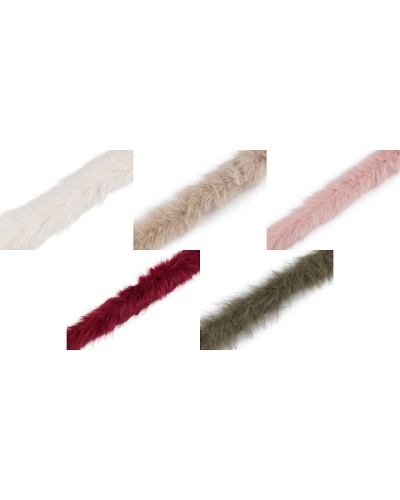 Všívacia odevná / dekoračná kožušina okrúhla šírka 5 cm - 1 m | Mimib