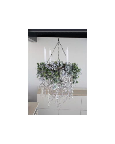 Závesný prútený veniec Ø45 cm s 8 háčikmi - 1 ks | Mimib