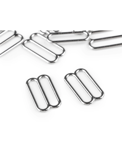 Posunovač na bielizeň / motýlika šírka 15 mm kovový - 20 ks | Mimib