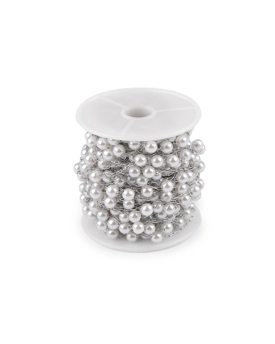 Retiazka z nerezovej ocele perly Ø4 a 6 mm metráž - 1 m | Mimib