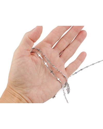 Retiazka z nerezovej ocele krížik 4 a 5 mm metráž - 1 m | Mimib