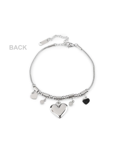 Náramok z nerezovej ocele srdce - 1 ks | Mimib