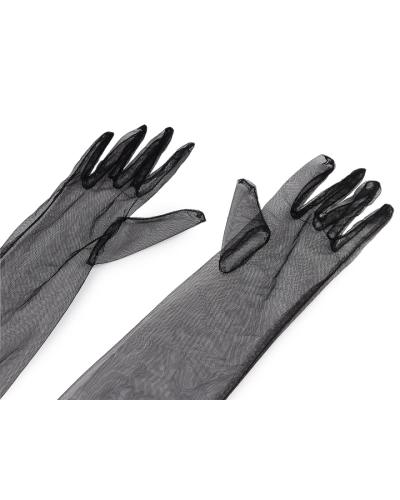 Dlhé spoločenské rukavice tylové - 1 pár | Mimib